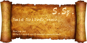 Smid Szilvánusz névjegykártya